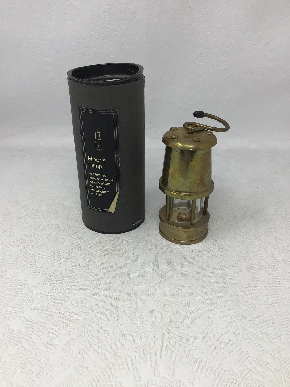 Vintage Mini Brass Miner’s Safety Lantern