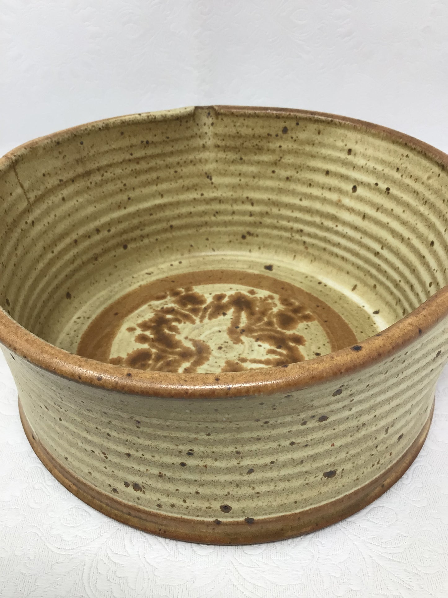 Handmade Ribbed Pottery Bowl