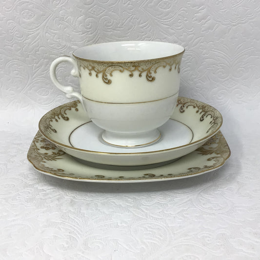 Vintage Meito China Porcelain Trio Tea Set