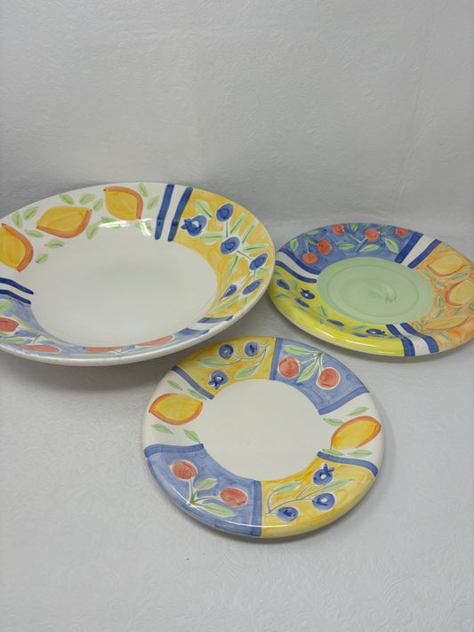 Bella Ceramics Serving Platter And Dishes