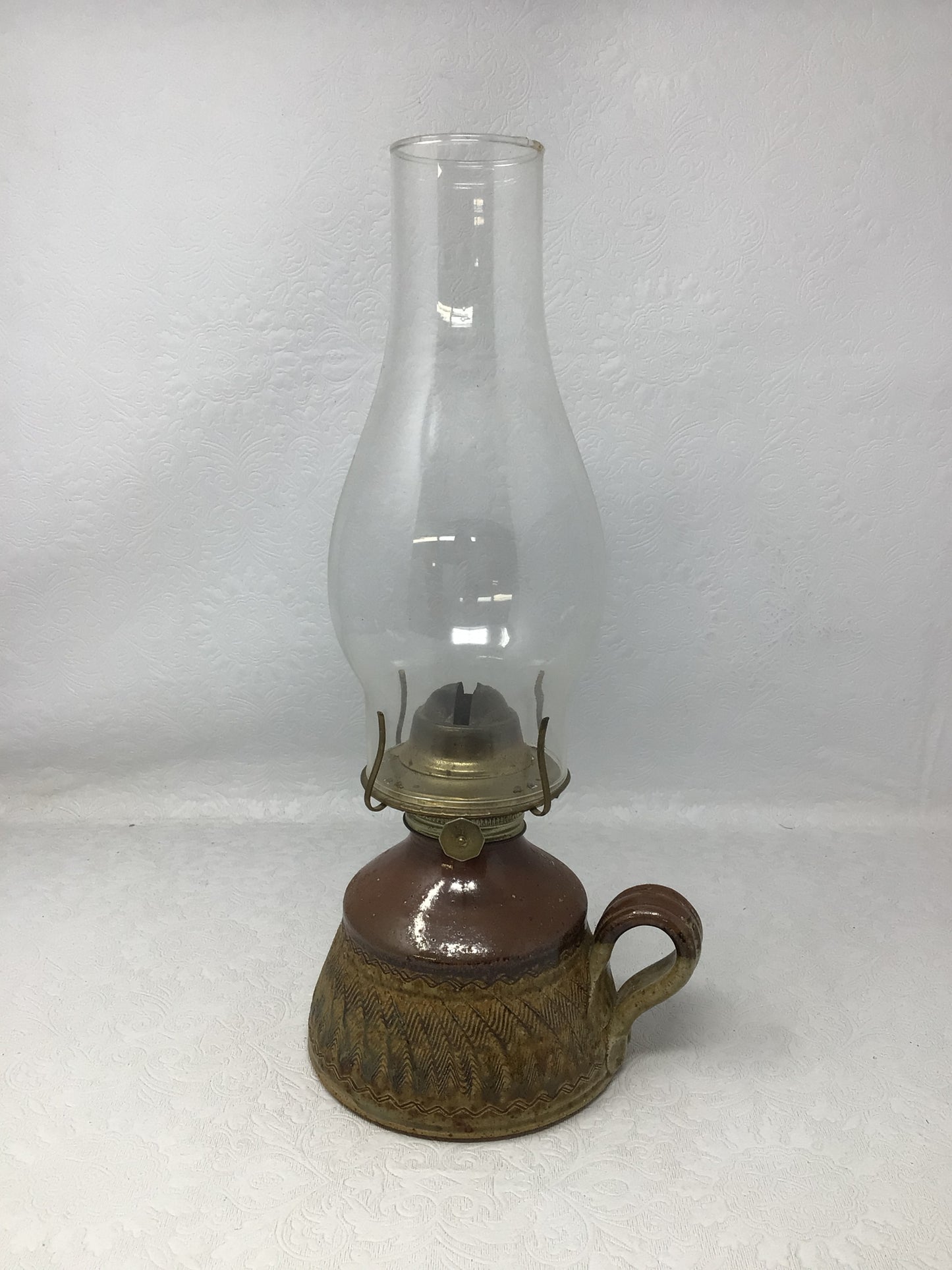 Handcrafted Thistlecraft Pottery Oil Lamp by Vaughn Stewart