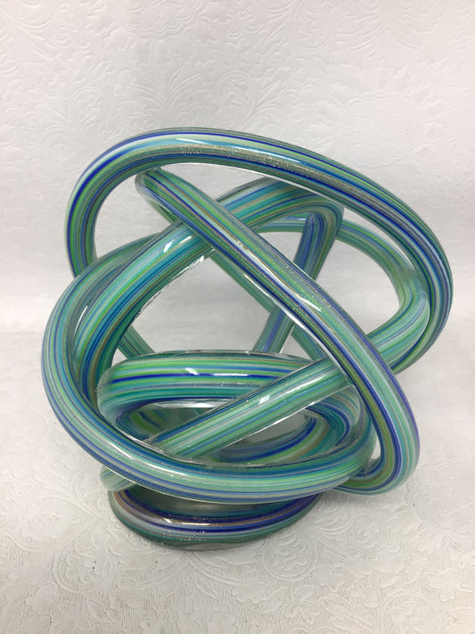 Endless Knot Art Glass Sculpture