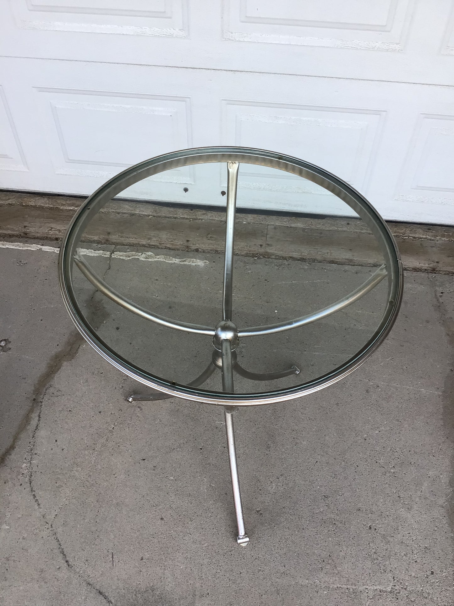 Metal & Glass Accent Table