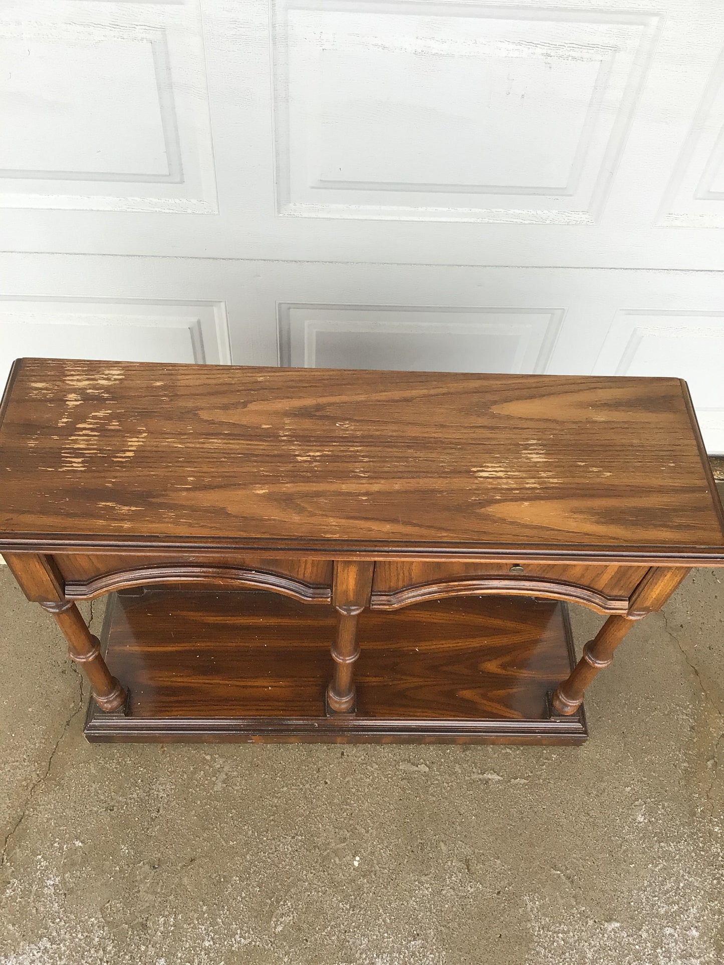 Wooden Hall Table with 2 Drawers