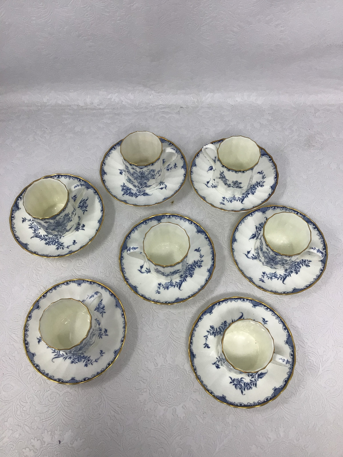 Set of Seven Demitasse Cup & Saucer