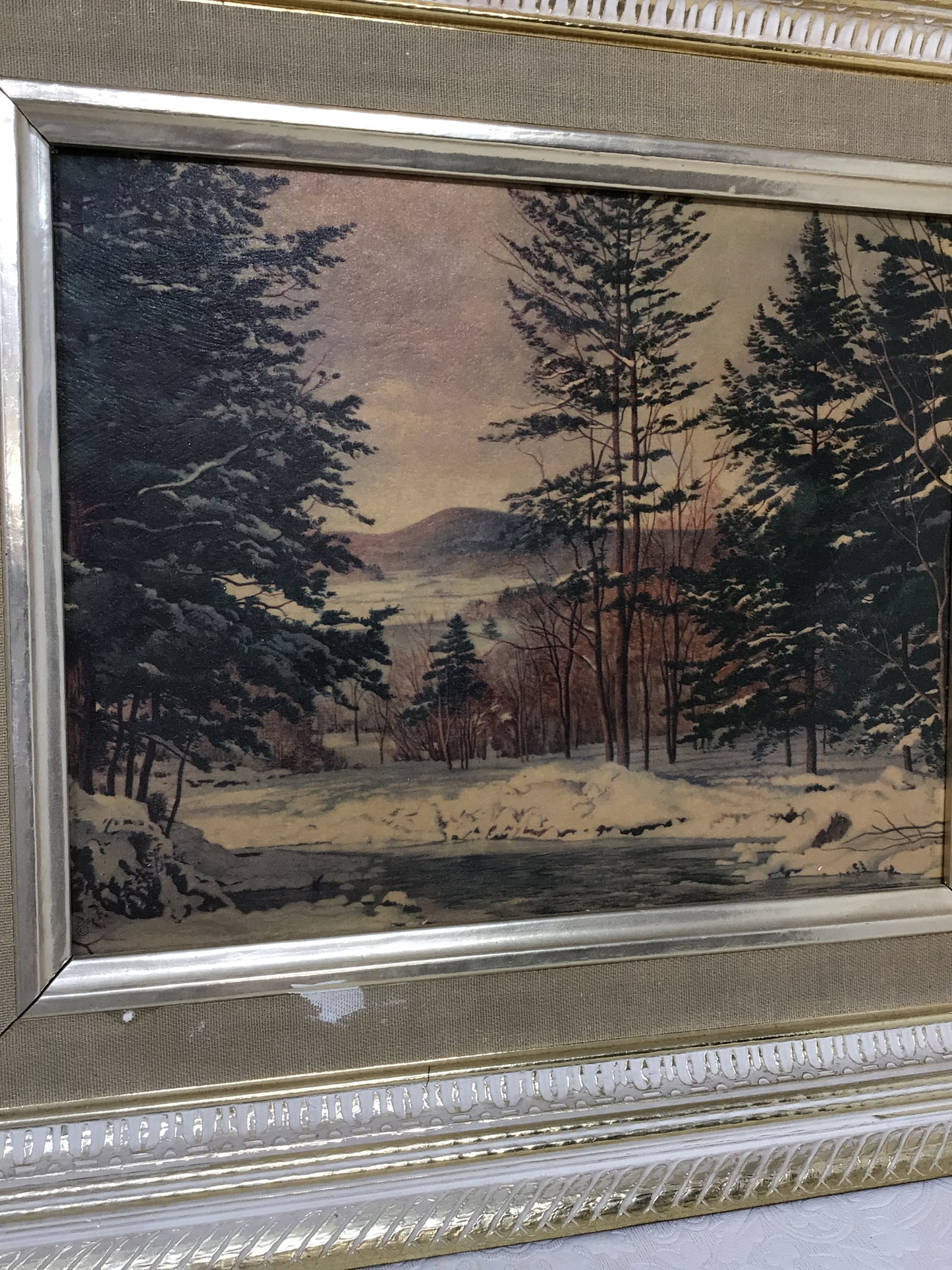 Framed Winter Landscape Print
