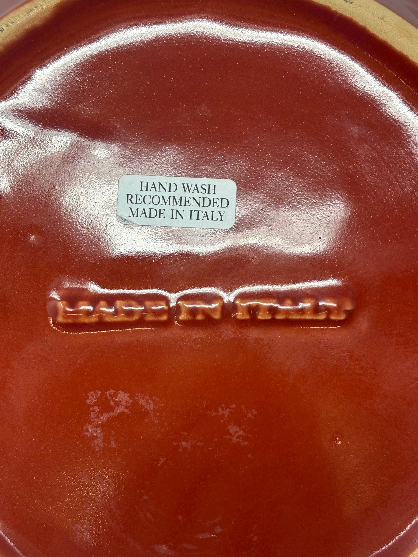 Large Red Salad Serving Bowl.