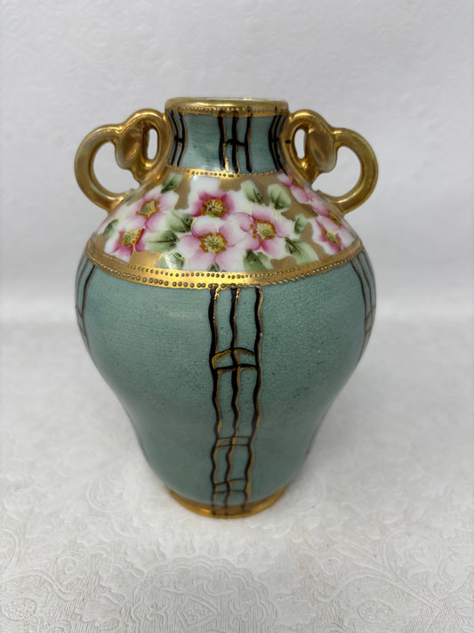 Antique Hand-painted Noritake Morimura Nippon Vase