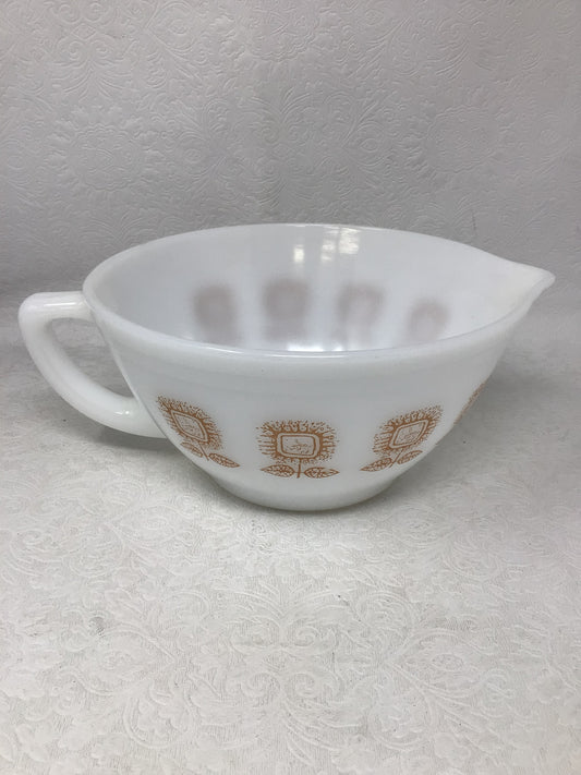 Vintage Federal Glass Handled Mixing Bowl