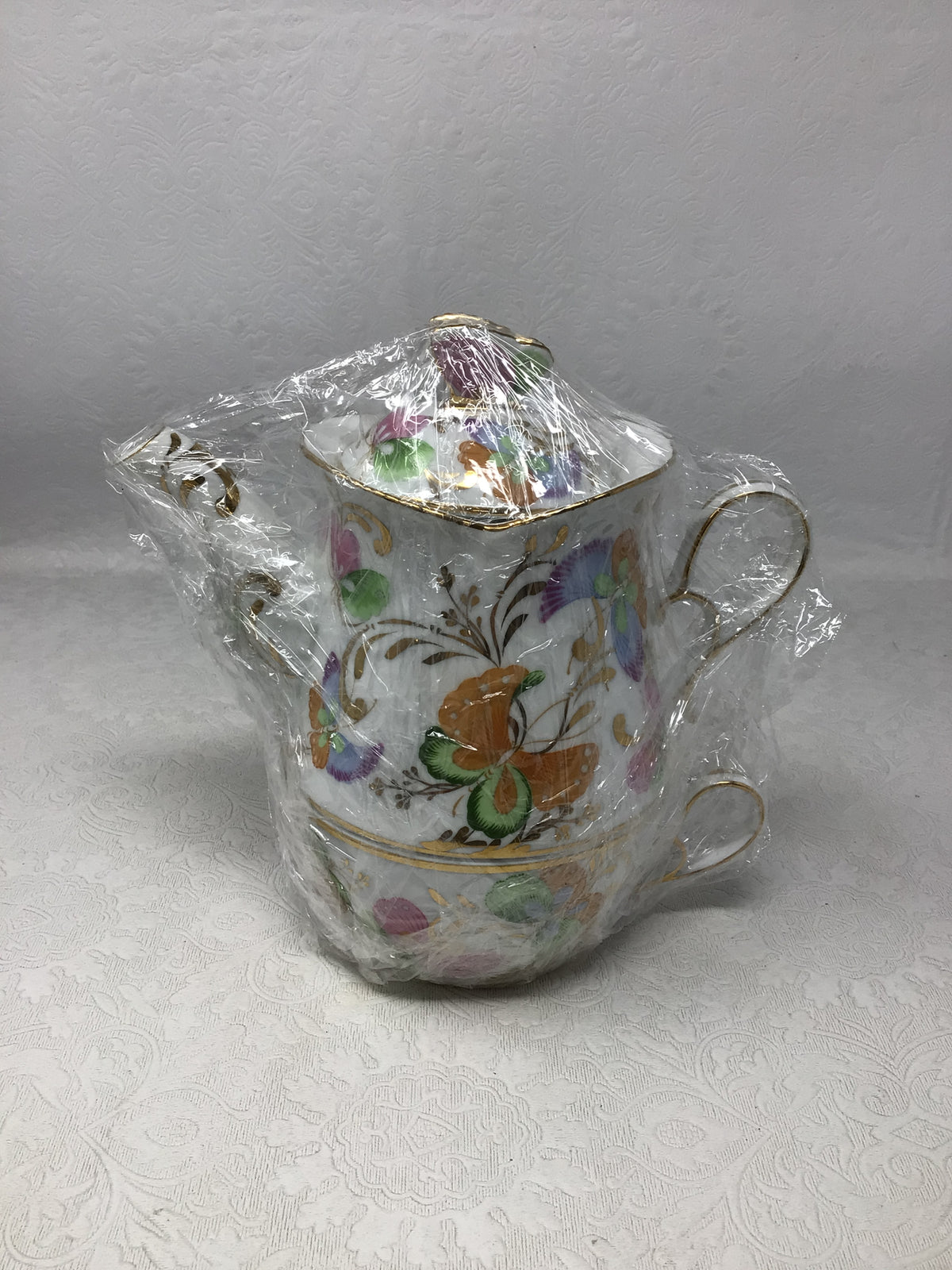 Hand-Painted Porcelain "Tea-For-One" Stacking Set