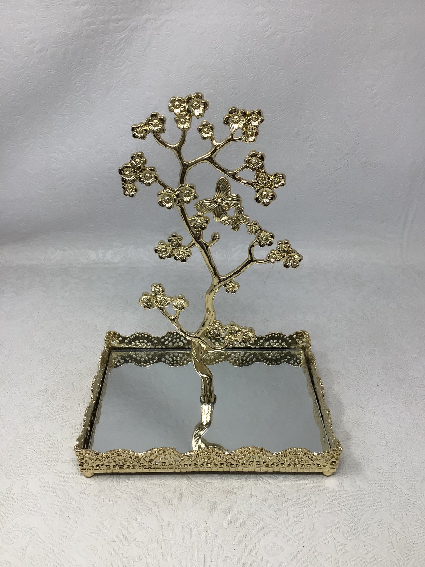 Mirror Designed with Gold Plated Tree