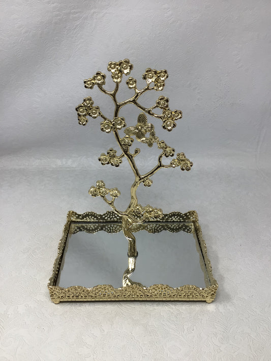 Mirror Designed with Gold Plated Tree