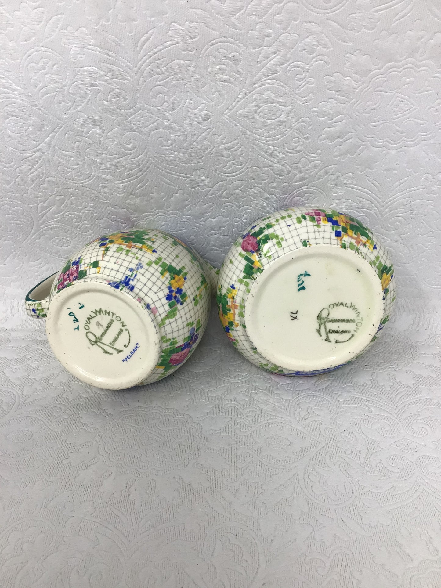 Royal Winton Grimwades “Pelham Chintz” Cream and Sugar Set