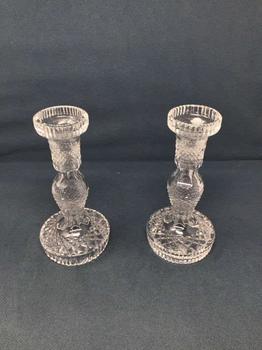 Pair of Crystal Candle Holders