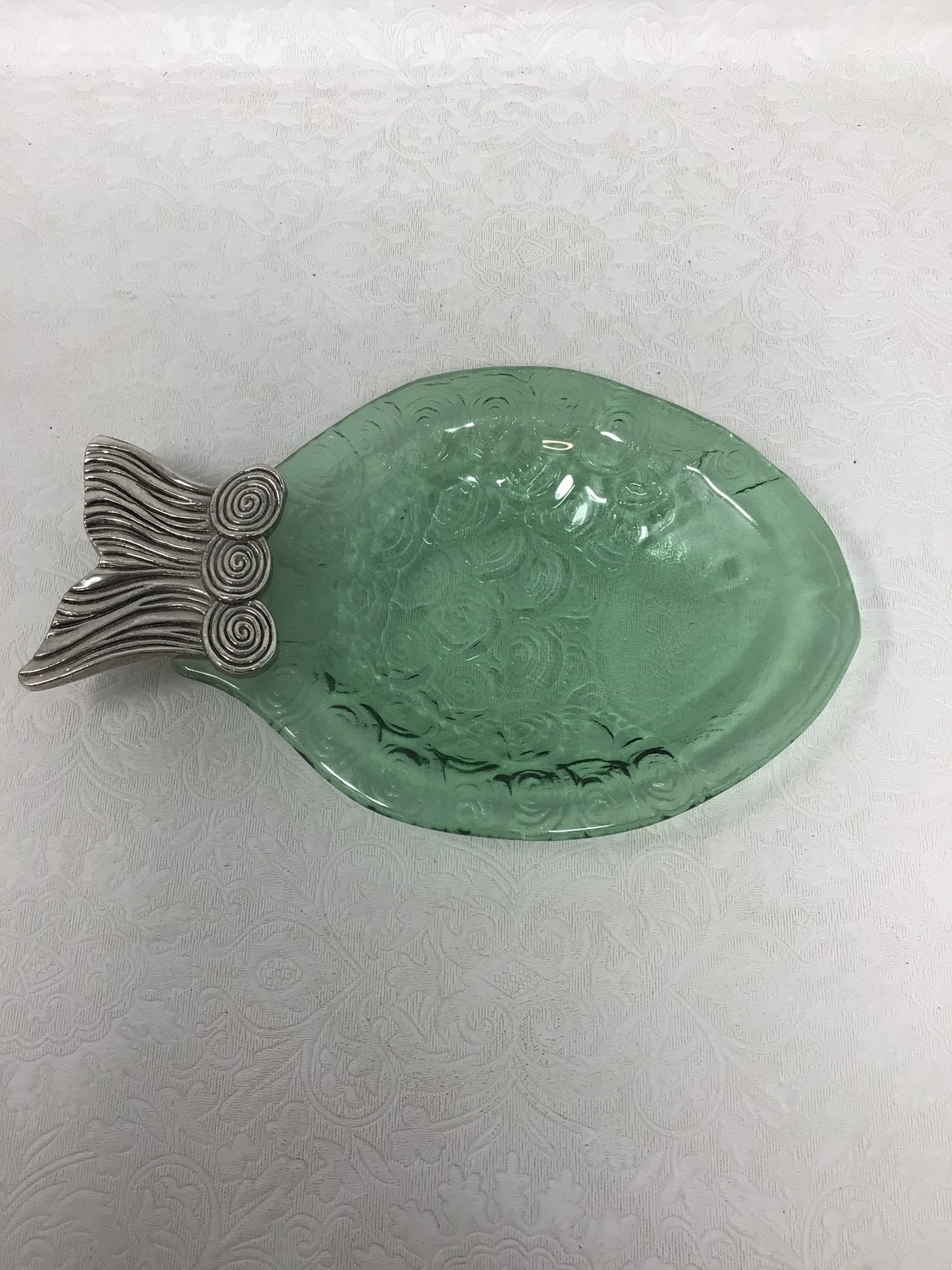 Glass Fish Serving Dish