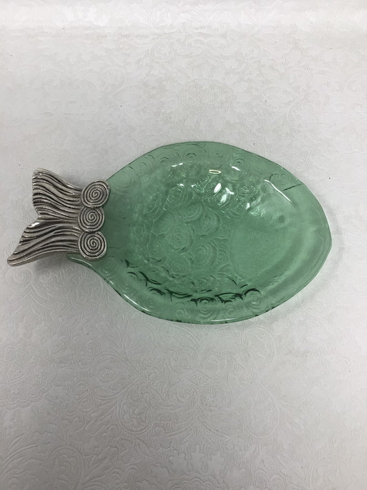 Glass Fish Serving Dish