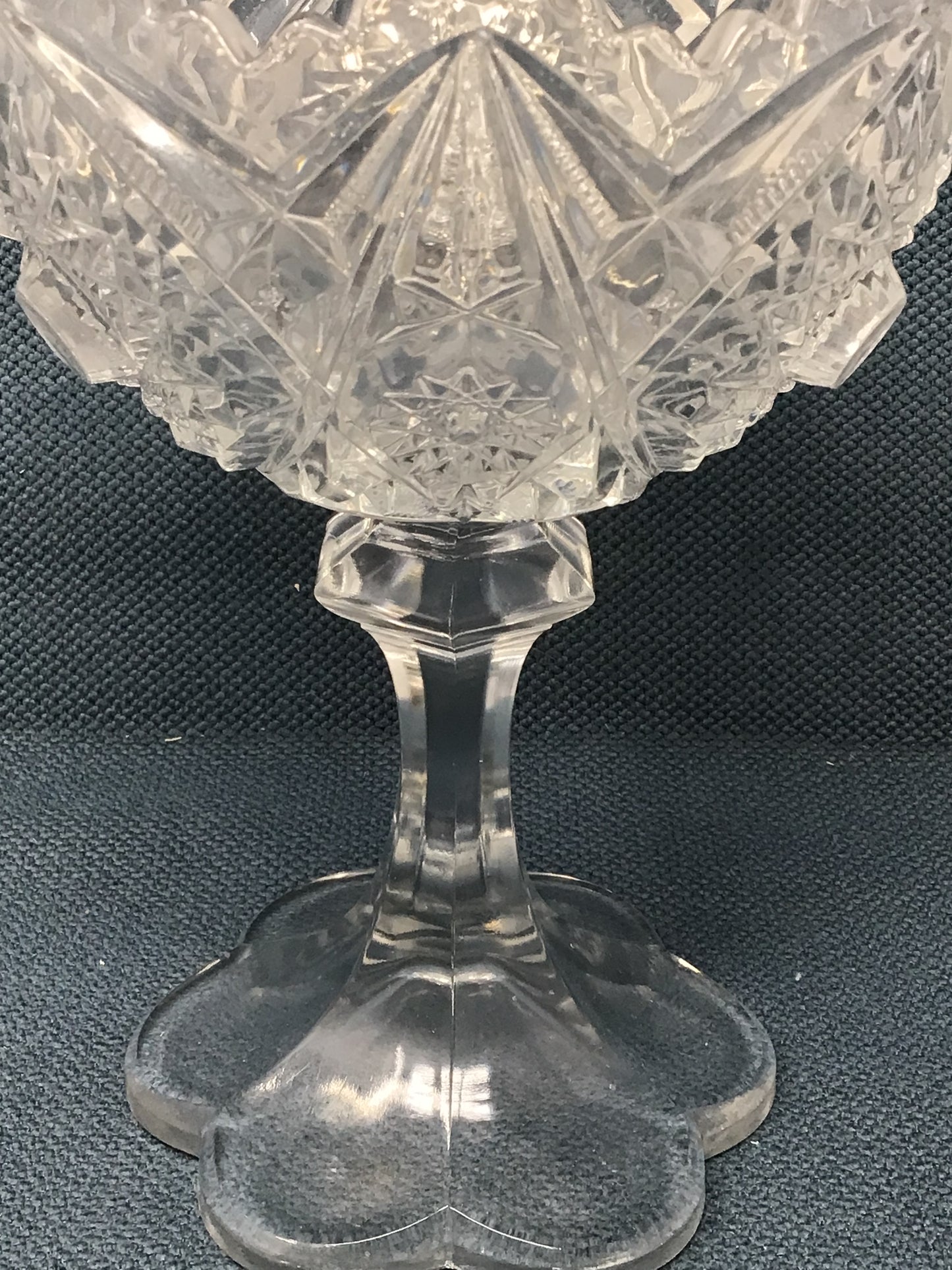 Vintage Pedestal Cut Glass Dish