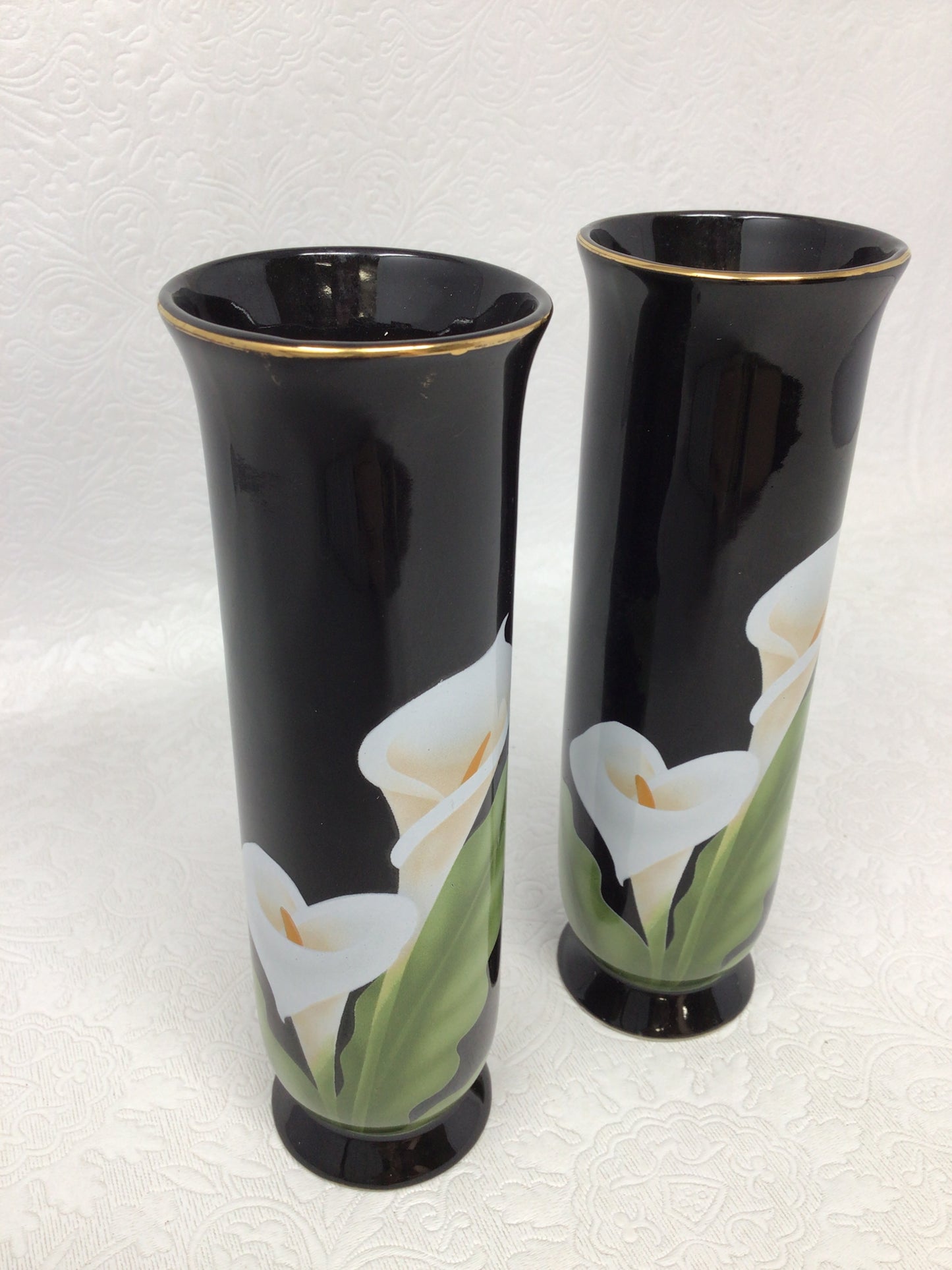 Set of Two Calla Lily Otagiri Japan Bud Vases