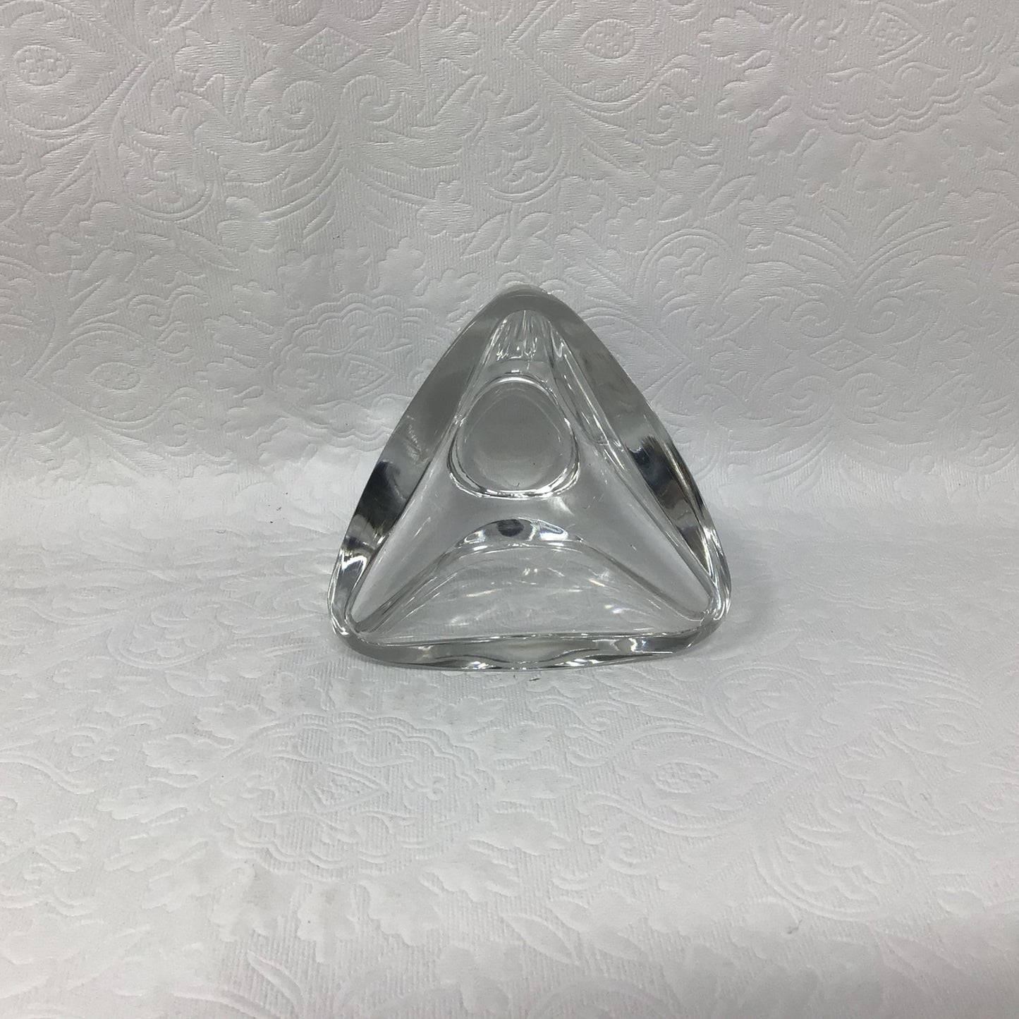 Vintage Val St-Lambert Triangle Crystal Vase