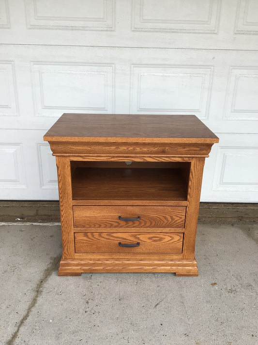 Open Shelf Oak Dresser