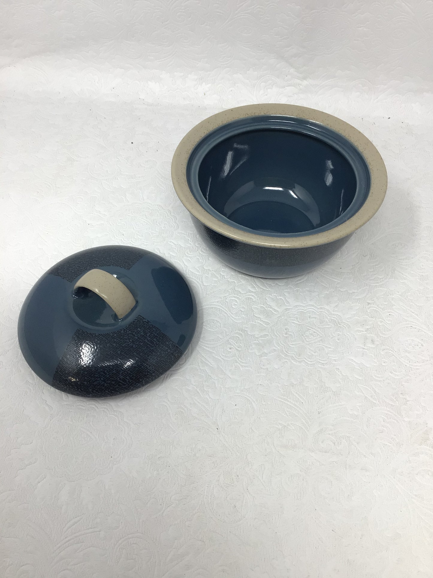 MISKA Villagio Blue Creamer and Sugar