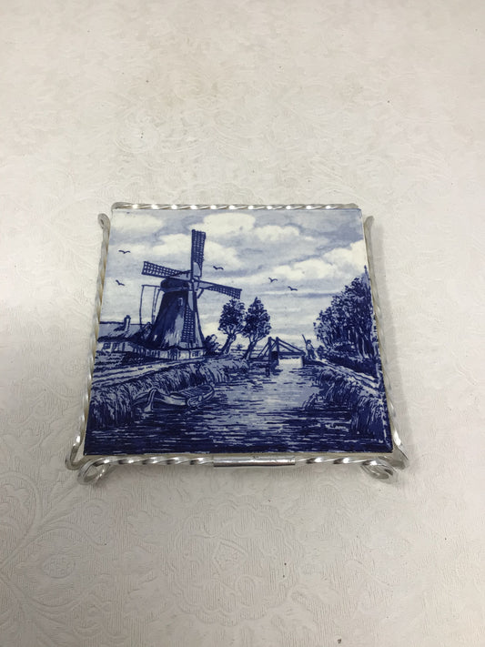 German Blue Tile Coaster