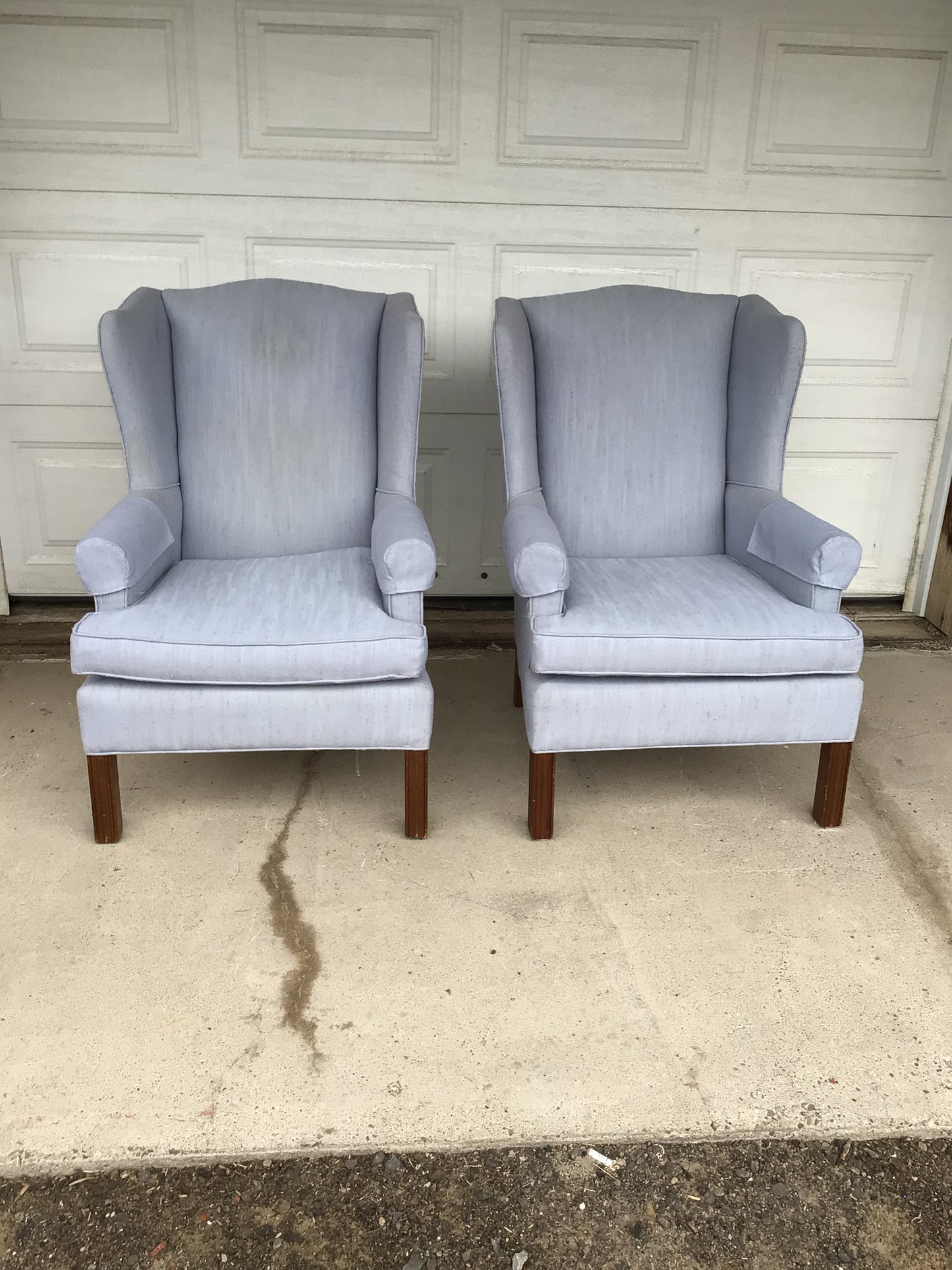 Powder Blue Wingback Chair