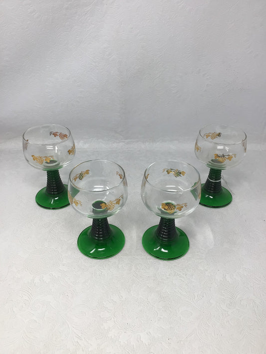 Green Luminarc Spiral Glasses Set