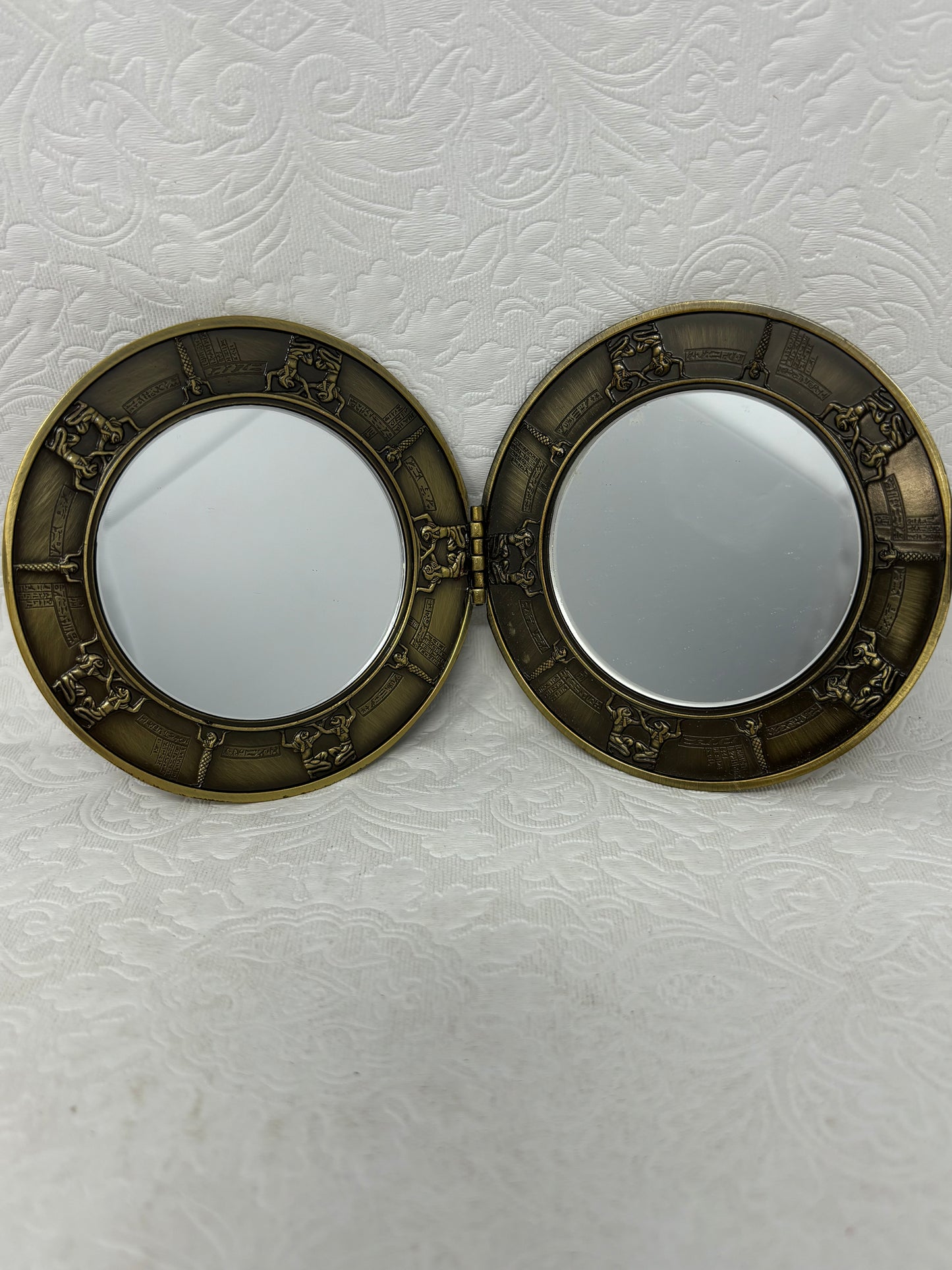 Egypt Brass Compact Mirror