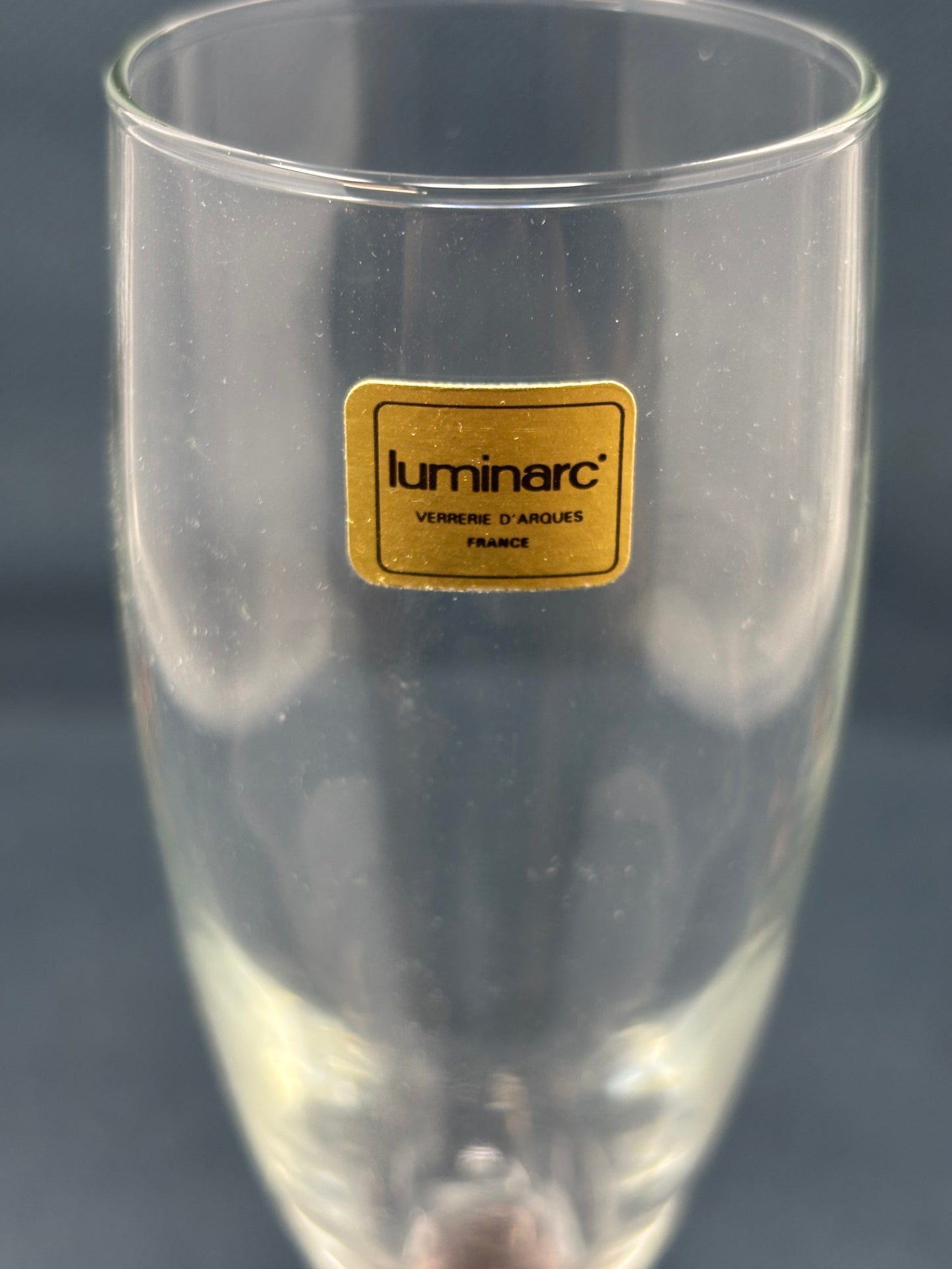Set of 4 Luminarc Sparkling Wine Glasses with Pink Stem & Base