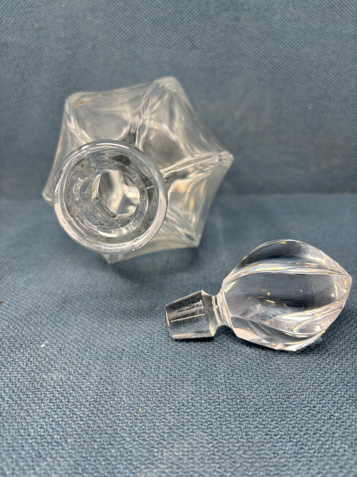 Czech Republic Lead Clear Crystal  Decanter