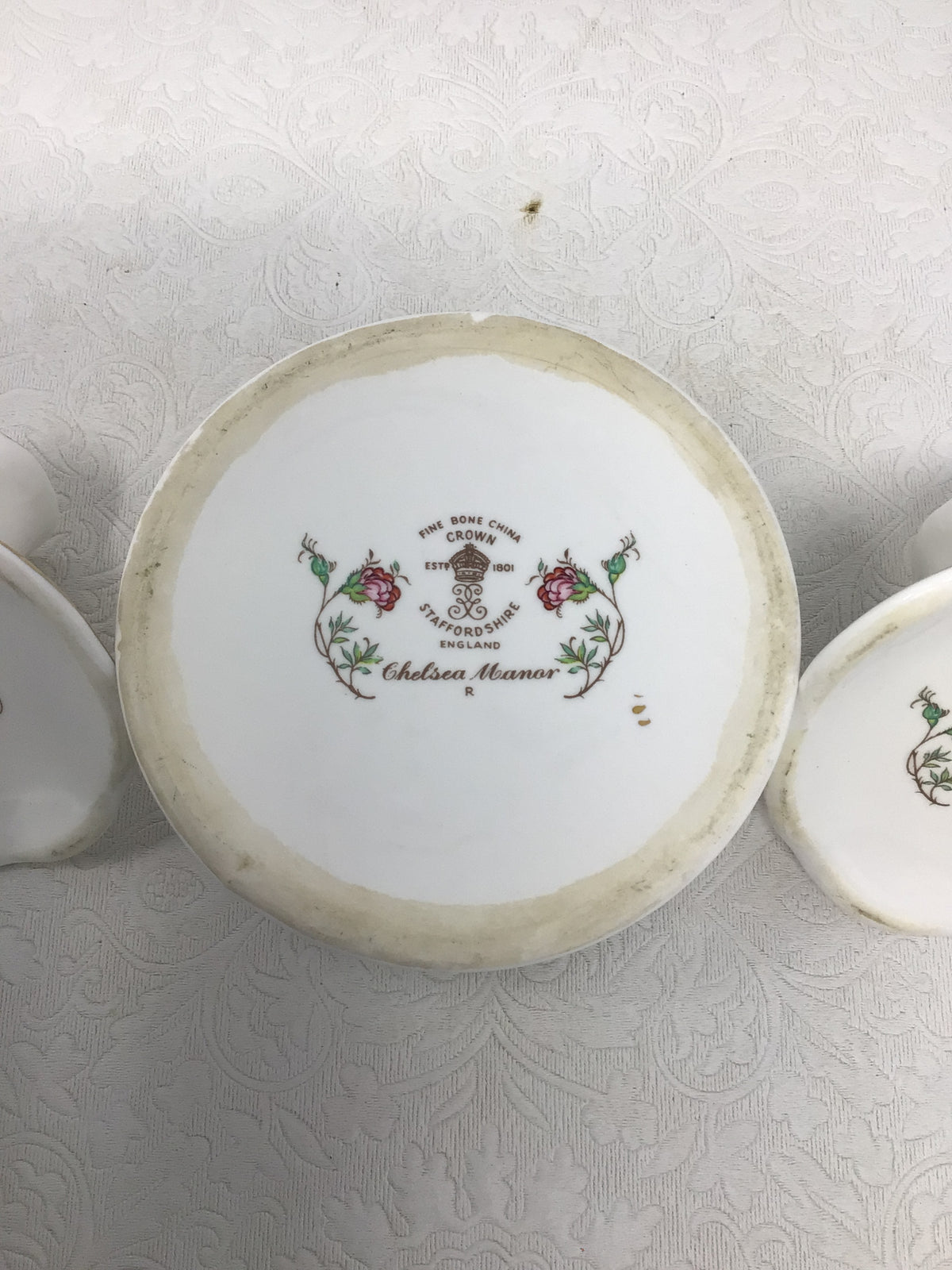 Chelsea Manor Trinket Box and 2 Candlestick Set