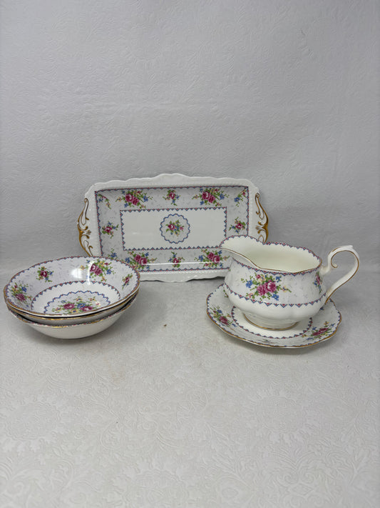 “Petit Point” by Royal Albert Dish Set of 6
