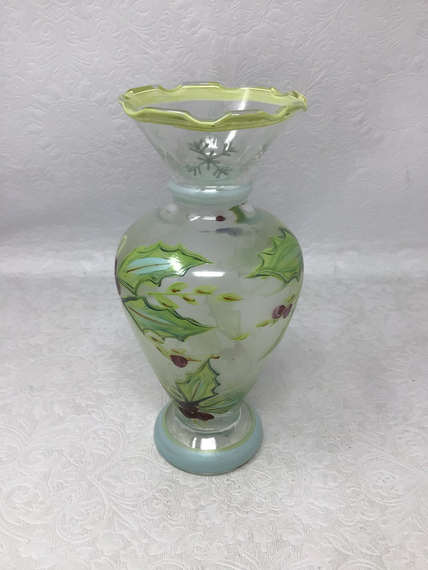Hand Painted Holiday Vase by Tracy Porter