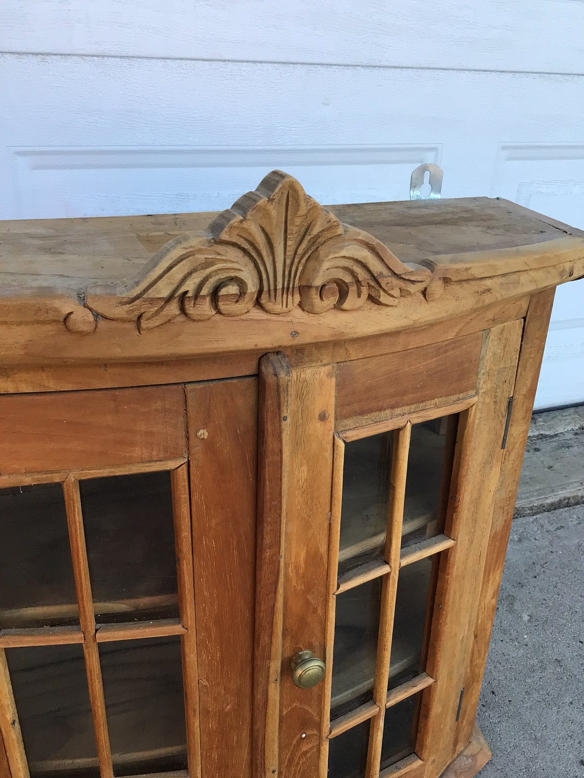 Vintage Wall Mounted Small Wood Cabinet