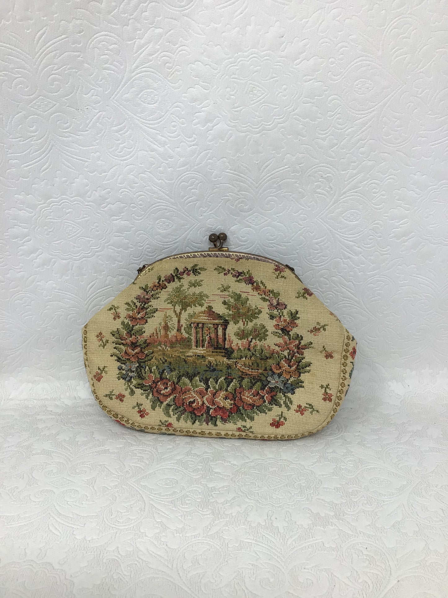Vintage French Tapestry Evening Bag