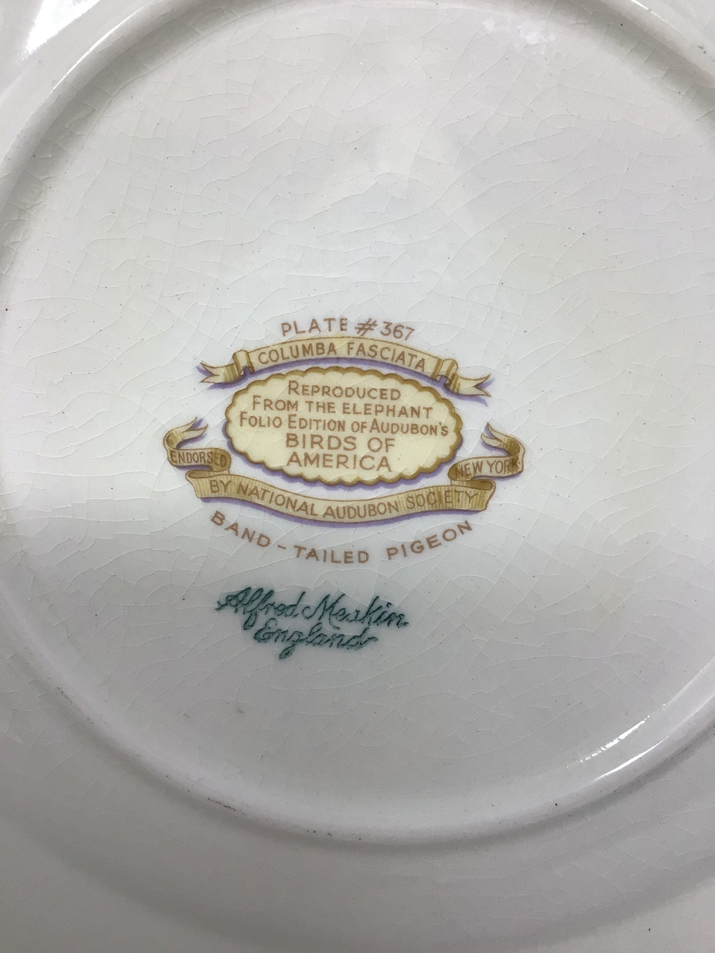 Alfred Meakin Birds of America Plate