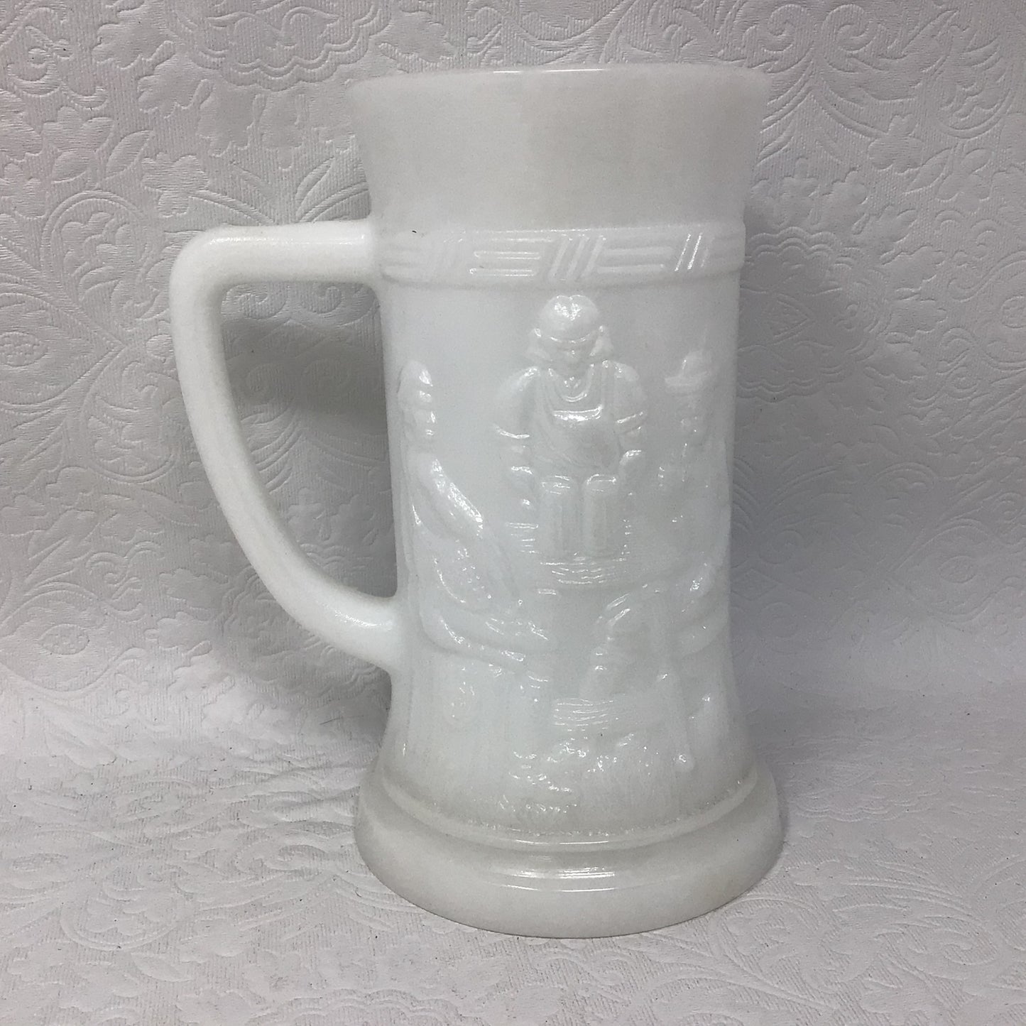 Vintage Federal Milk Glass Tavern Beer Stein Tankard Mug 1960’s