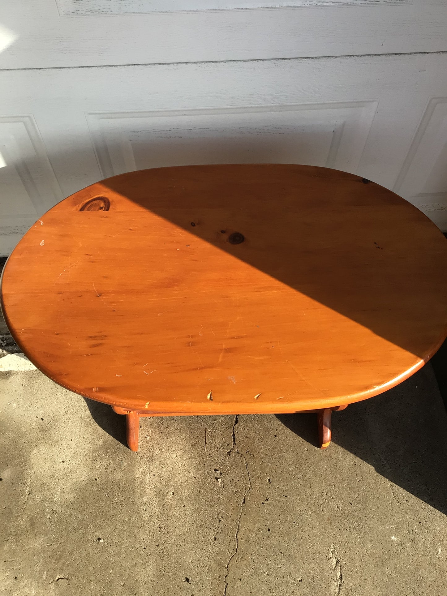 Vintage Wood End Table with Magazine Rack
