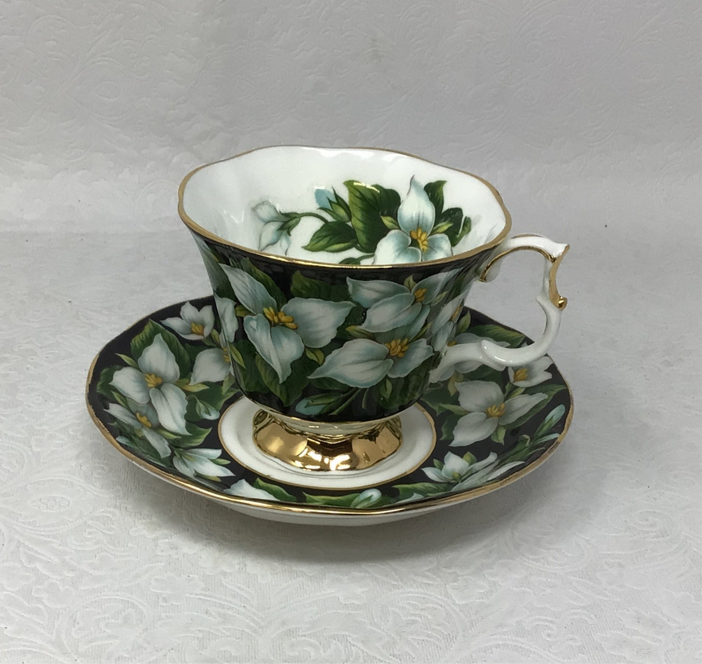 Blue Floral Royal Albert Teacup and Saucer