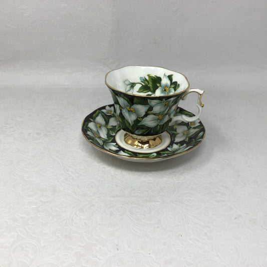 Blue Floral Royal Albert Teacup and Saucer