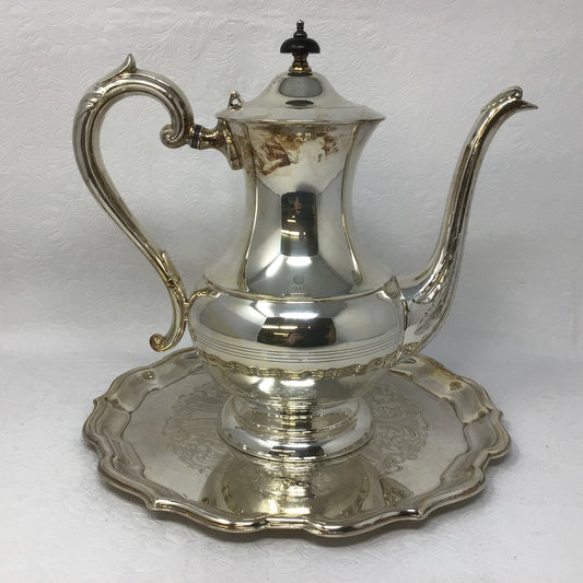 Silver Plated Teapot and Tray Set