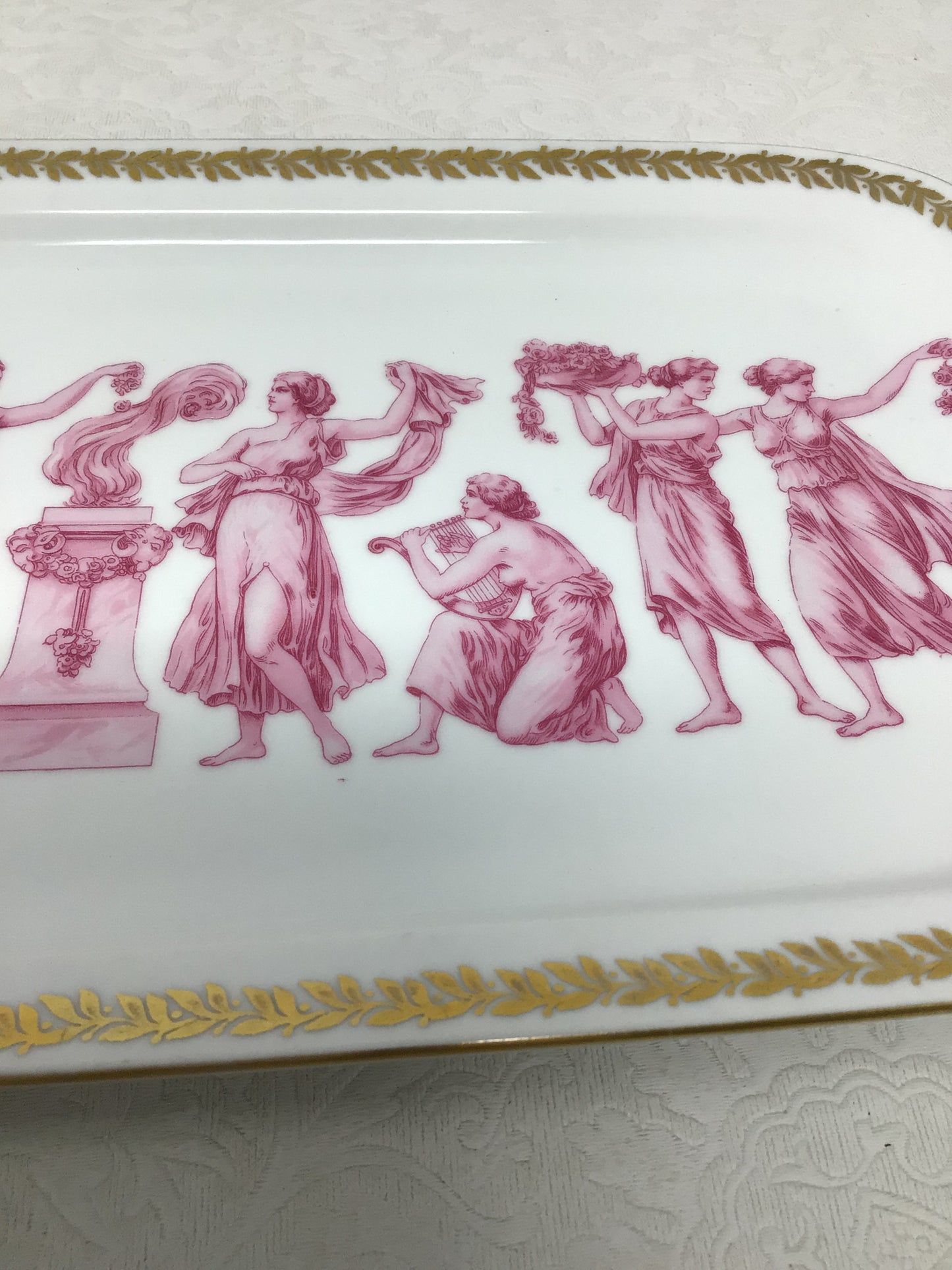 Bavaria Porcelain Pink Greek Platter