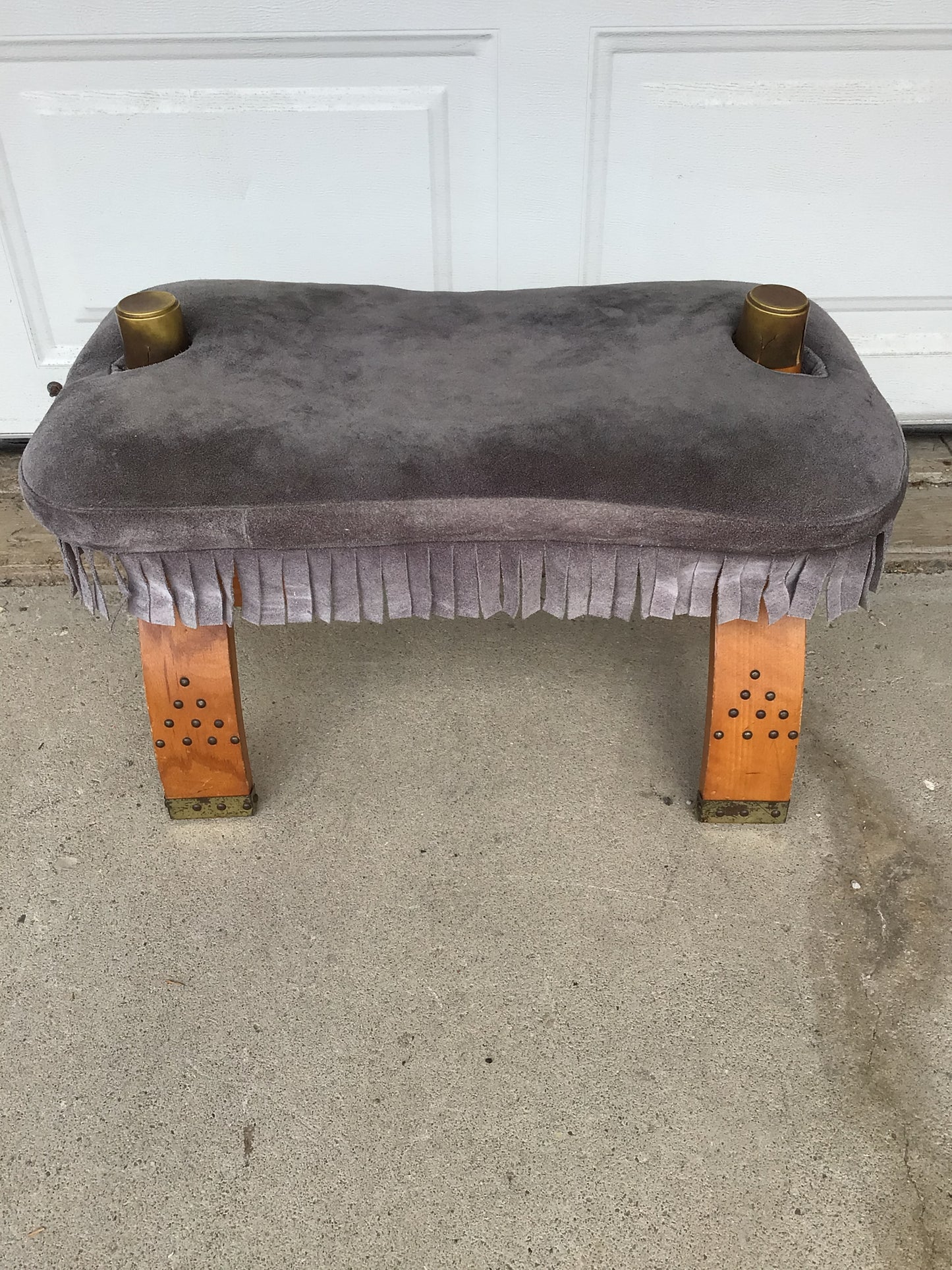 Vintage Egyptian Camel Saddle Footstool