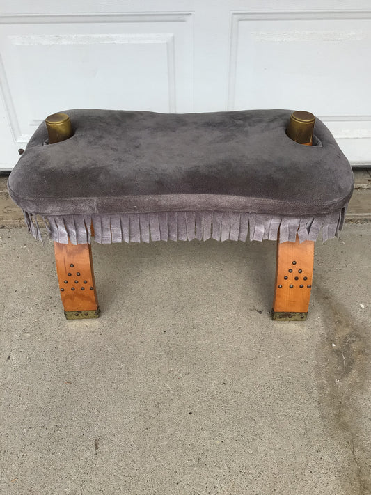 Vintage Egyptian Camel Saddle Footstool