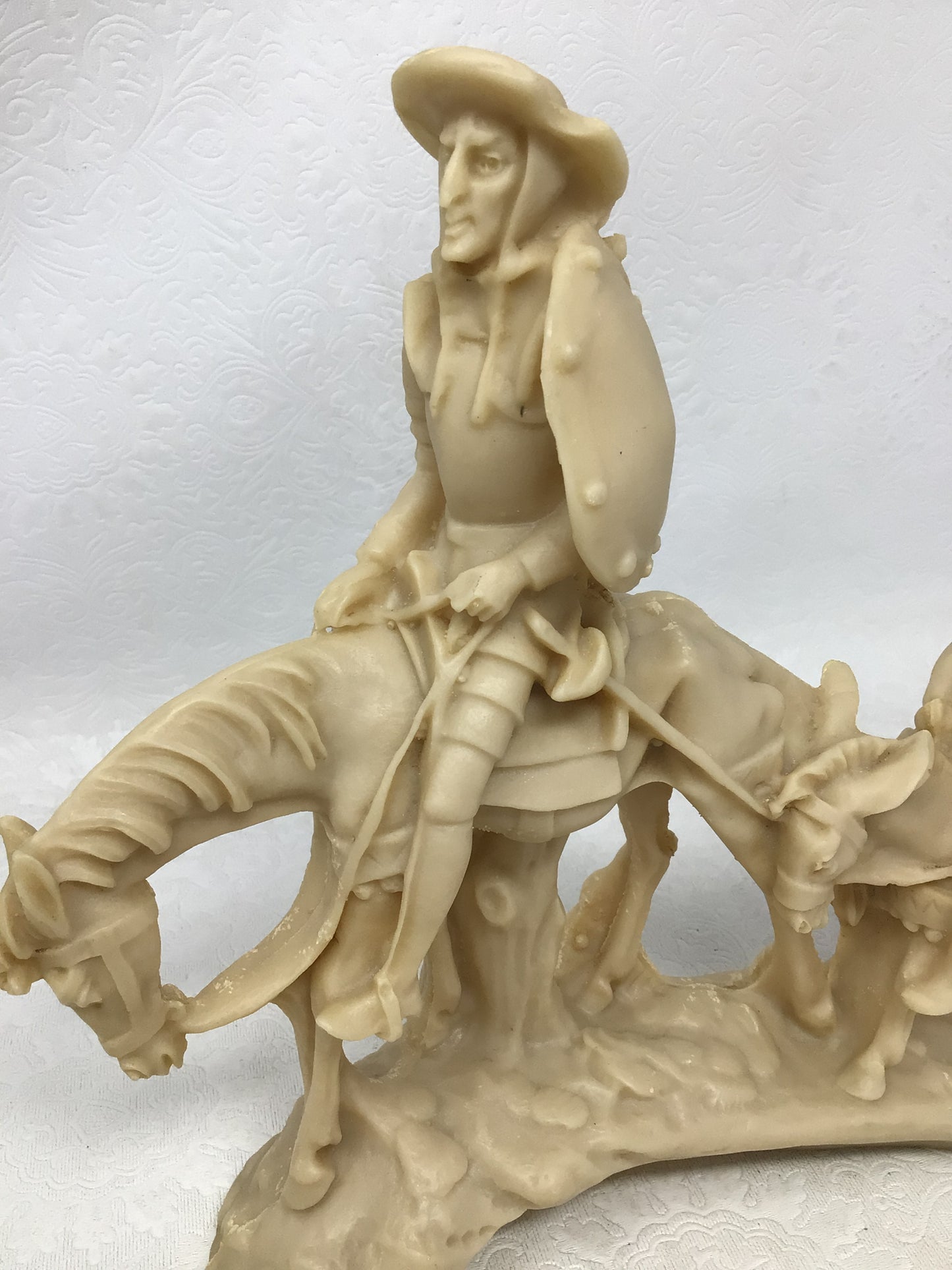 Don Quixote and Sancho Panza Stone Sculpture