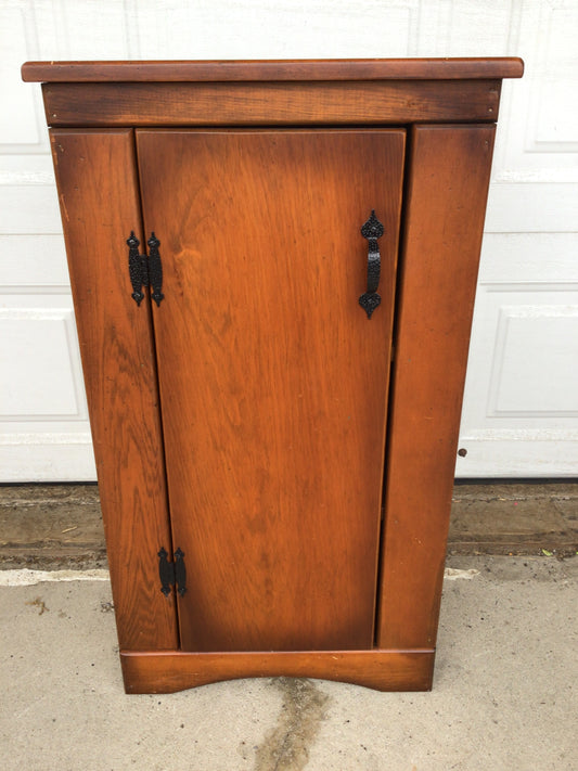 Vintage Solid Pine Small Storage Cabinet