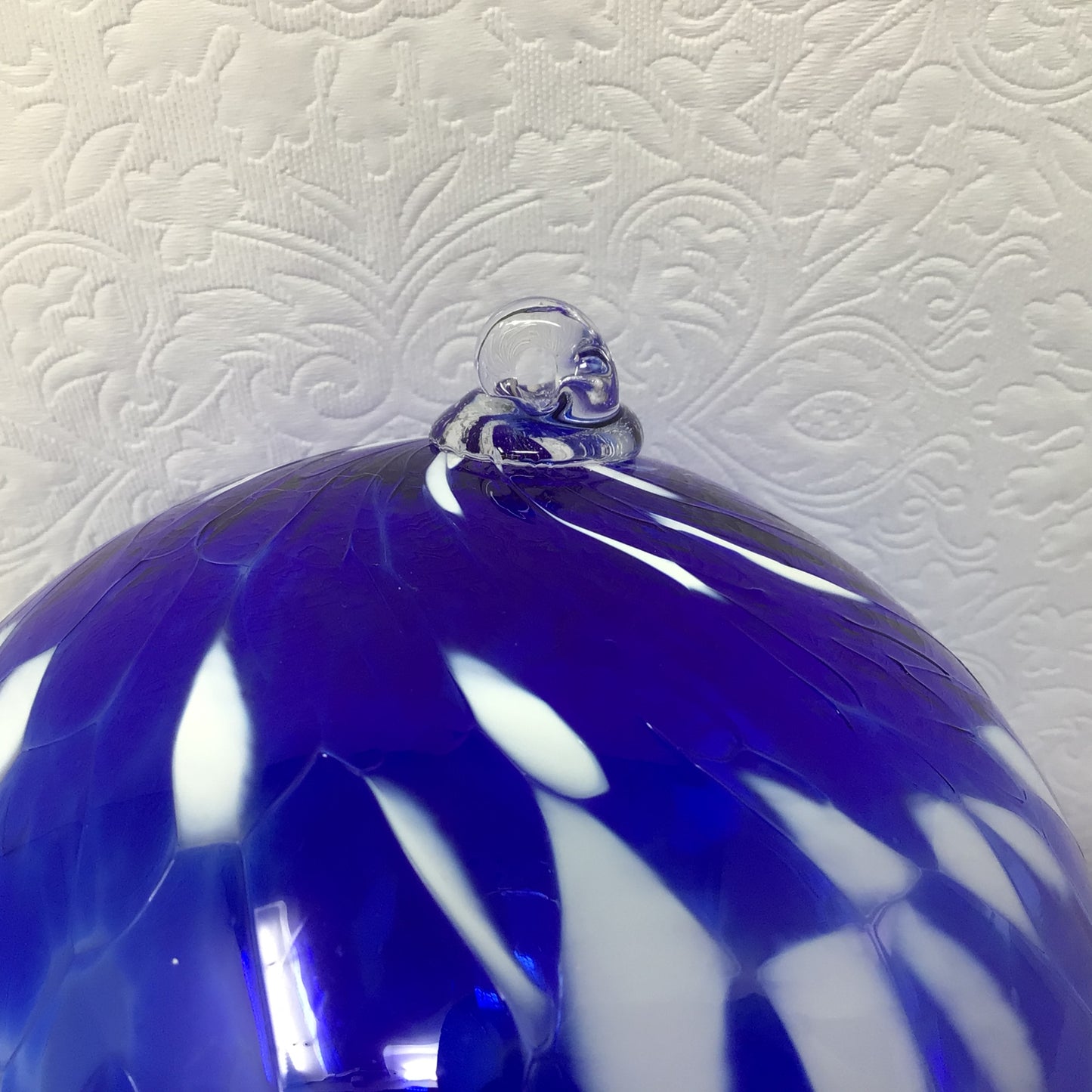 Dark Blue Art Glass Ball