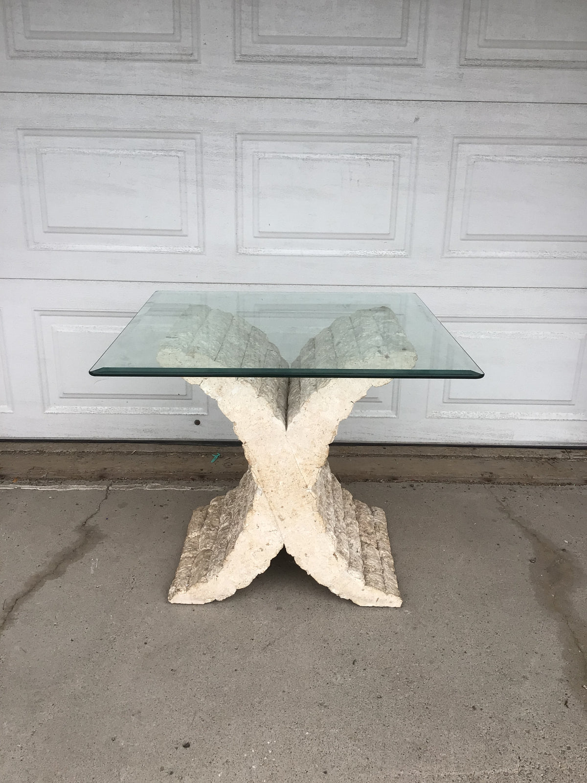 Vintage Tessellated Stone End Table