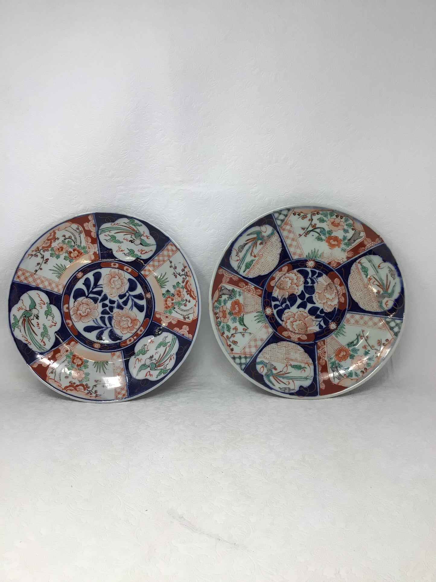 Set of Two Hand Painted Antique 19th Century Imari Chargers
